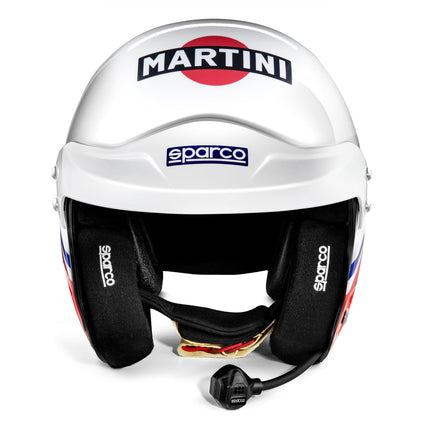 Sparco Air Pro RJ-5i Martini Racing Fiberglass Racing Helmet (Open Face)