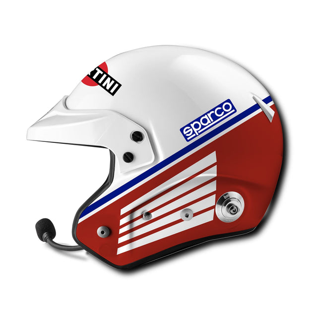 Sparco RJ-i Martini Racing Logo Design Fiberglass Racing Helmet (Open Face)