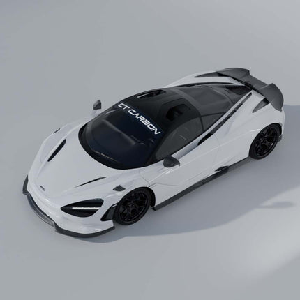 McLaren 750S carbon fibre front splitter detail
