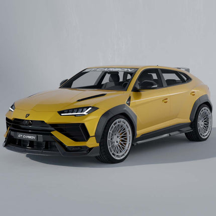 Lamborghini Urus carbon fibre splitter close up