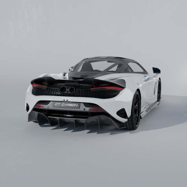 McLaren 750S carbon fibre kit mounted rear