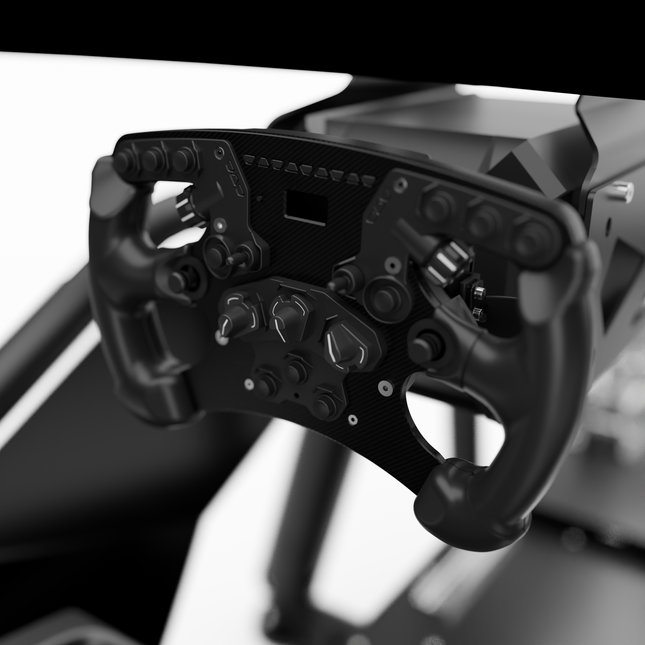 Aston Martin Aramco X6 Motion Simulator steering wheel