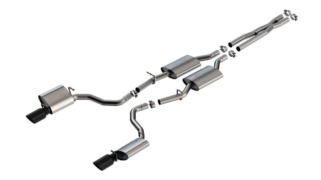 Borla 140918BC ATAK Cat-Back Exhaust with Black Chrome Tips for Dodge Charger R/T 5.7L / 3.6L (2019-2022)