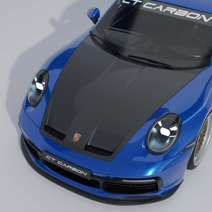 Porsche 992.1 Carrera Carbon Fibre Bonnet CT6005 angle 2