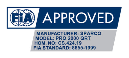Sparco Pro 2000 QRT FIA 8855-1999 homologation certificate