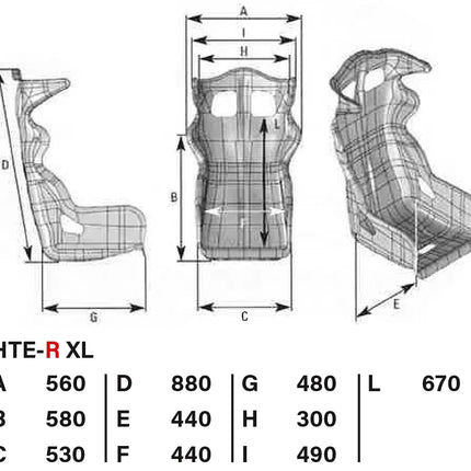 OMP HTE-R XL Racing Seat (KA2301), view 3