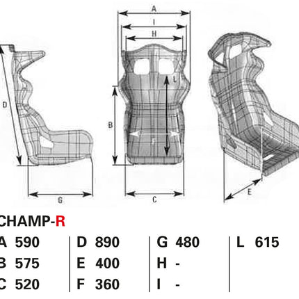 OMP Champ-R Racing Seat (KA2302), view 3