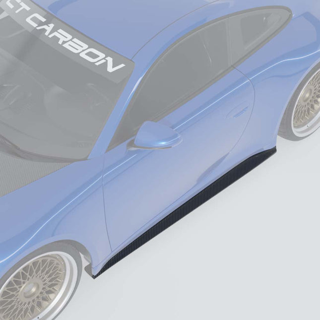 Porsche 992 Carrera carbon fibre side skirts fitted