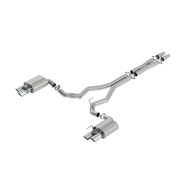 Borla 140743 Cat-Back ATAK Exhaust with Chrome Tips for Ford Mustang GT S550 5.0L V8 (2018-2023)