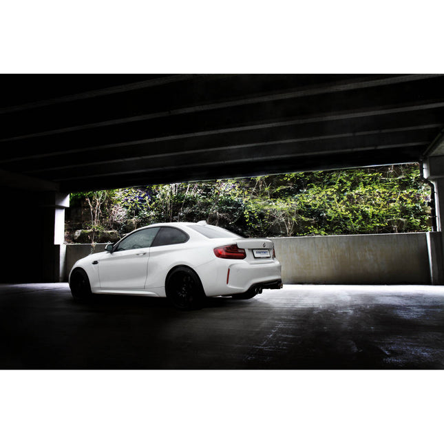 Eisenmann Sport Rear Muffler with 4 x 90mm Carbon Chrome Black Tips for BMW M2 Competition F87 (B5462.00904.C)