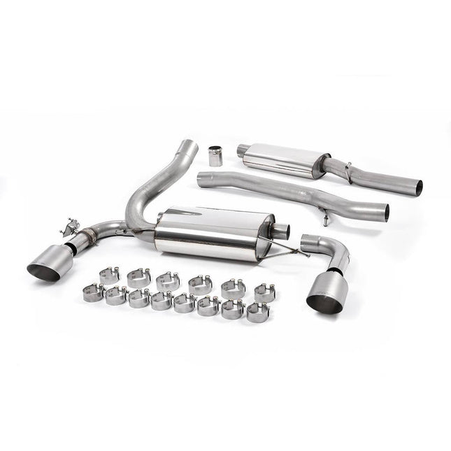 Milltek SSXFD188 Cat-Back Exhaust with Brushed Titanium GT115 Tips for Ford Focus Mk3 RS