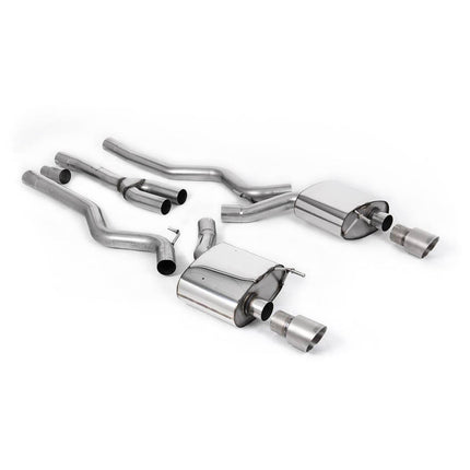 Milltek SSXFD222 Cat-Back Exhaust with Brushed Titanium GT-100 Tips for Ford Mustang 2.3 EcoBoost Fastback