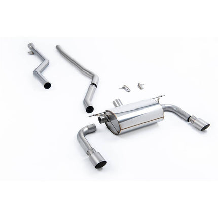 Milltek SSXBM1074 Cat-Back Exhaust with Brushed Titanium GT-90 Tips for BMW 320i F30 M Sport LCI (2015-2019)