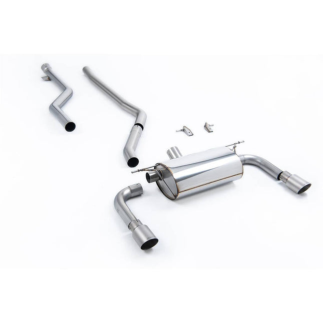 Milltek SSXBM1074 Cat-Back Exhaust with Brushed Titanium GT-90 Tips for BMW 320i F30 M Sport LCI (2015-2019)