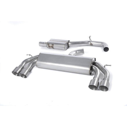 Milltek SSXAU529 Cat-Back Exhaust with Brushed Titanium GT-100 Tips for Audi S3 8V 2.0 TFSI Quattro 3-Door Non-GPF (2013-2018)