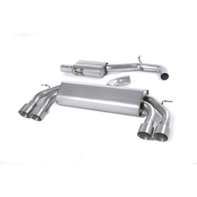 Milltek SSXAU529 Cat-Back Exhaust with Brushed Titanium GT-100 Tips for Audi S3 8V 2.0 TFSI Quattro 3-Door Non-GPF (2013-2018)