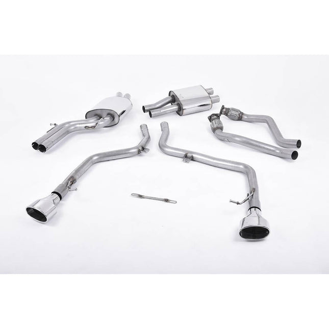 Milltek SSXAU357 Cat-Back Exhaust with Polished Oval Tips for Audi S5 3.0 TFSI B8 Coupe and Cabriolet