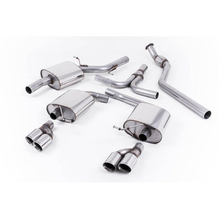 Milltek SSXAU242 Cat-Back Exhaust with Polished GT-80 Tips for Audi A5 Cabriolet B8 2.0 TFSI Manual (2008-2012)