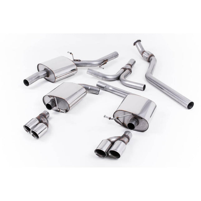 Milltek SSXAU242 Cat-Back Exhaust with Polished GT-80 Tips for Audi A5 Cabriolet B8 2.0 TFSI Manual (2008-2012)