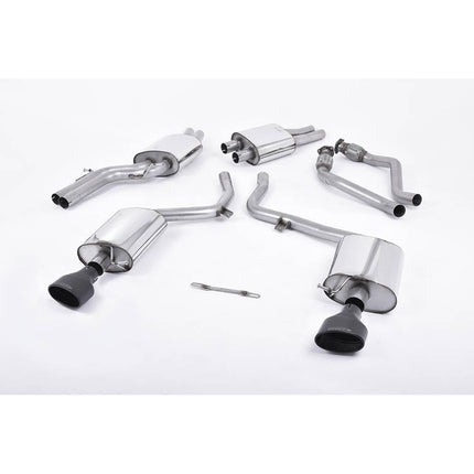 Milltek SSXAU262 Cat-Back Exhaust for Audi S4 & S5 3.0 Supercharged V6 B8 Cerakote Black Oval