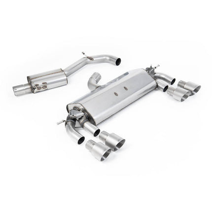 Milltek SSXVW401 Cat-Back Exhaust for VW Golf R Mk7 2.0 TSI 300PS Brushed Titanium GT100
