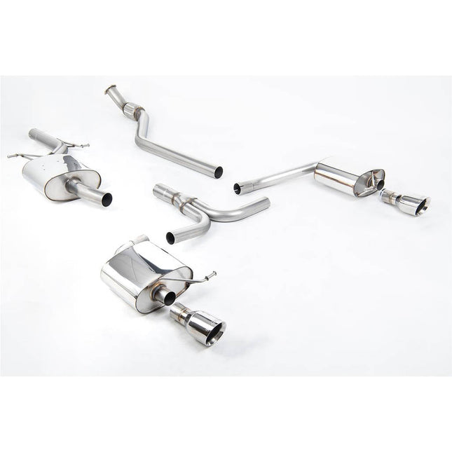 Milltek SSXAU248 Cat-Back Exhaust with Polished GT-100 Tips for Audi A4 B8 2.0 TFSI S line Manual (2008-2011)