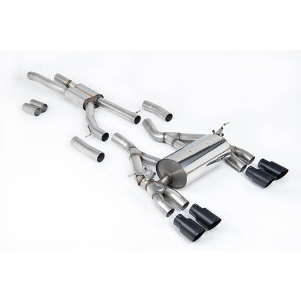 Milltek SSXBM996 Cat-Back Exhaust for BMW M3 F80 & M4 F82/F83 Cerakote Black Quad 90mm