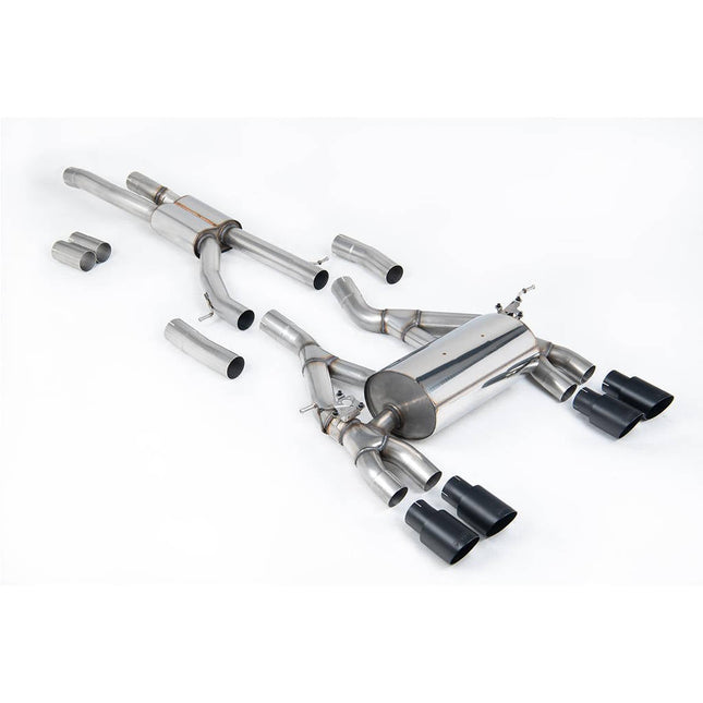 Milltek SSXBM996 Cat-Back Exhaust for BMW M3 F80 & M4 F82/F83 Cerakote Black Quad 90mm