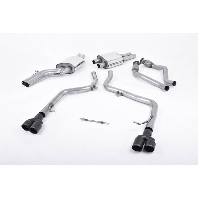 Milltek SSXAU557 Cat-Back Exhaust for Audi S4 & S5 3.0 Supercharged V6 B8 Cerakote Black