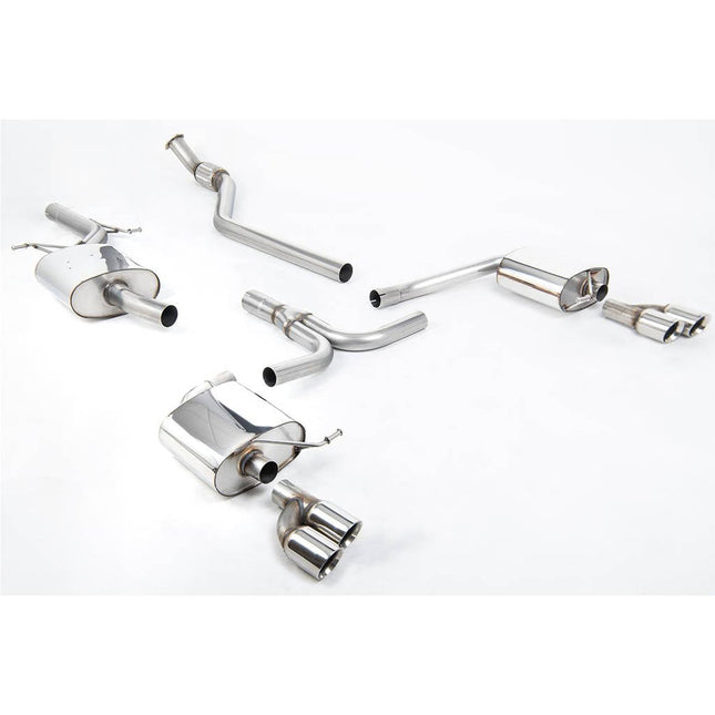 Milltek SSXAU249 Cat-Back Exhaust with Polished GT-80 Tips for Audi A4 B8 2.0 TFSI S line Manual (2008-2011)