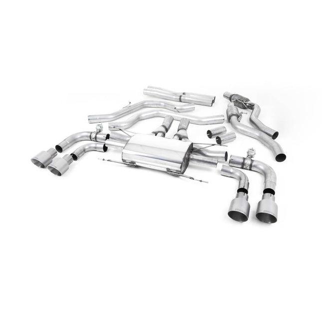 Milltek SSXAR008 Cat-Back Quad 100mm GT100 for Alfa Romeo Giulia Quadrifoglio 2.9 V6 Bi-Turbo
