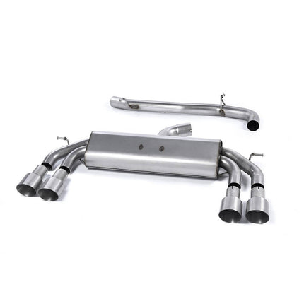 Milltek SSXAU534 Cat-Back Exhaust with Brushed Titanium Quad GT-100 Tips for Audi S3 8V Sportback
