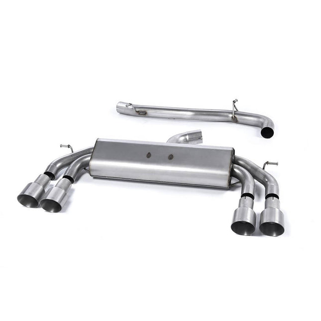 Milltek SSXAU534 Cat-Back Exhaust with Brushed Titanium Quad GT-100 Tips for Audi S3 8V Sportback