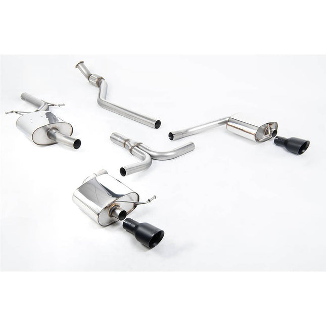 Milltek SSXAU435 Cat-Back Exhaust with Cerakote Black Tips for Audi A4 B8 2.0 TFSI