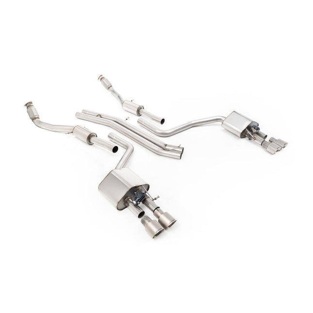 Milltek Sport Cat-Back Exhaust Quad 100mm GT100 for Audi S8 4.0 TFSI Quattro Tiptronic - SSXAU467