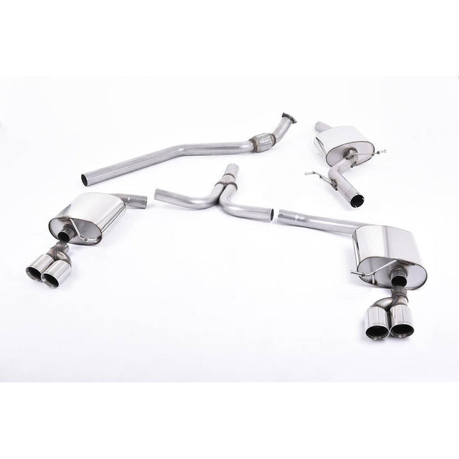 Milltek SSXAU303 Cat-Back Exhaust with Polished GT-80 Tips for Audi A4 B8 2.0 TFSI S line (2008-2011)