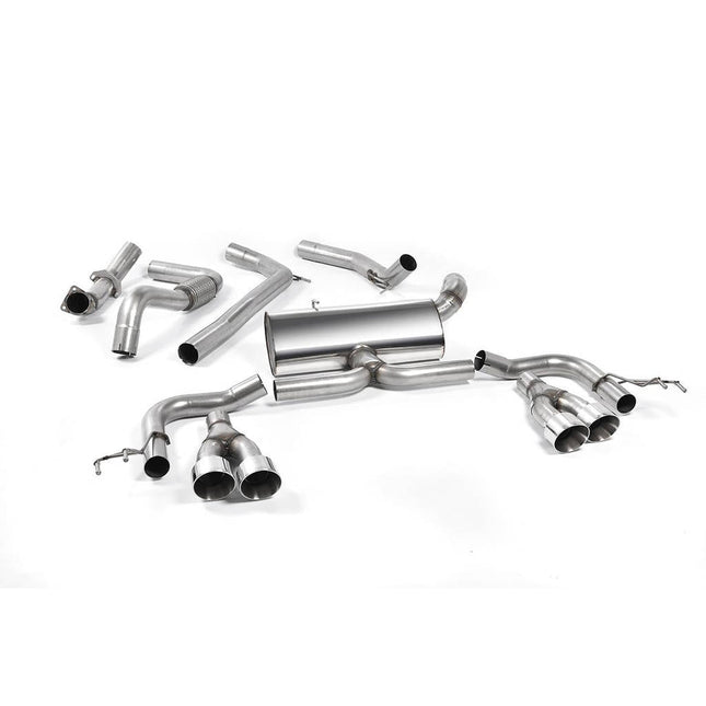 Milltek SSXHO214 Cat-Back Quad GT100 Polished Exhaust for Honda Civic Type R FK2 (RHD)