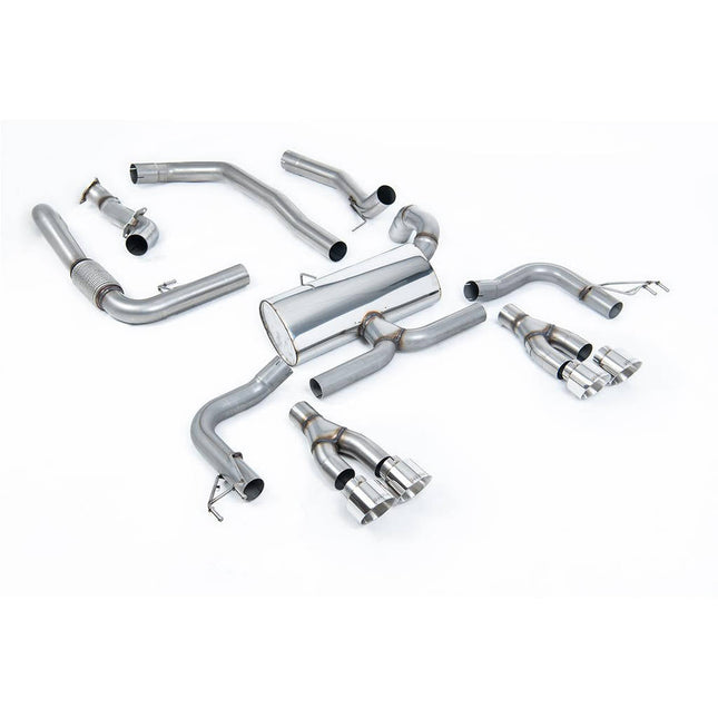 Milltek SSXHO228 Cat-Back Quad GT100 Polished Exhaust for Honda Civic Type R FK2 (LHD)