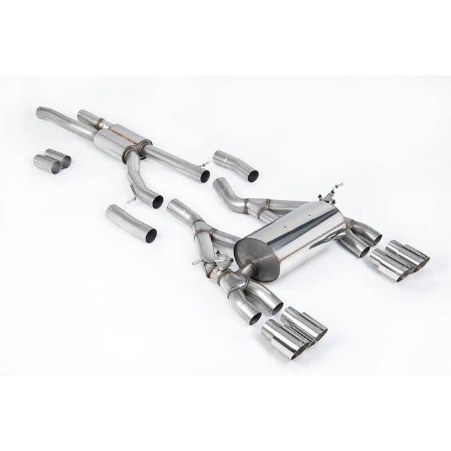 Milltek SSXBM992 Cat-Back Quad 90mm GT90 ECA Exhaust for BMW M3 F80 Saloon (2014-2018, non-OPF)