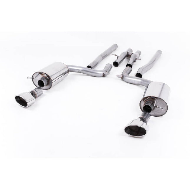 Milltek SSXAU602 Cat-Back Exhaust with Oval Tips for Audi RS6 C6 5.0 V10 Biturbo quattro