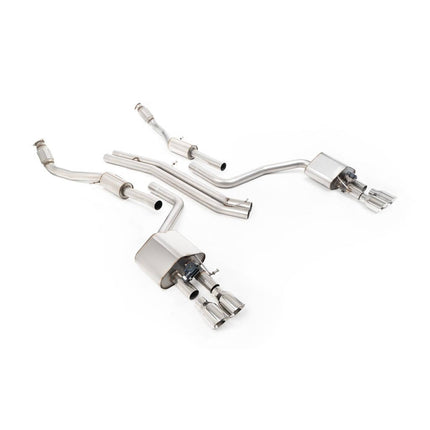 Milltek SSXAU468 Cat-Back Exhaust Quad 100mm GT100 for Audi S8 D4 4.0 TFSI Quattro