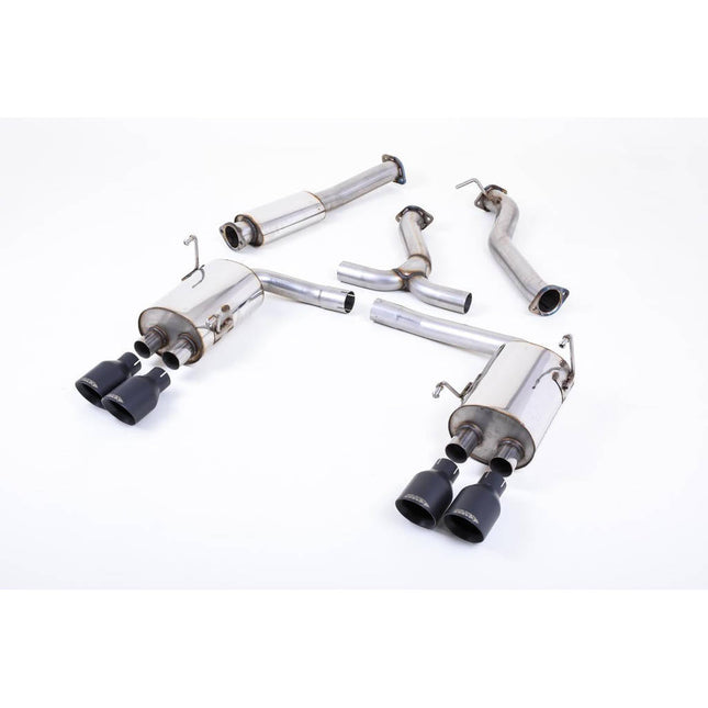 Milltek SSXSB50 Cat-Back Quad GT100 Cerakote Black Exhaust for Subaru Impreza WRX STI Saloon (2014-2021)