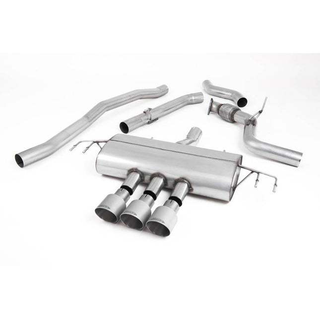 Milltek SSXHO254 Cat-Back Exhaust with Brushed Titanium GT-100 Tips for Honda Civic Type R FK8 (2017-2022)