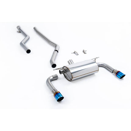 Milltek SSXBM1075 Cat-Back Exhaust with Burnt Titanium GT-90 Tips for BMW 320i F30 M Sport LCI (2015-2019)