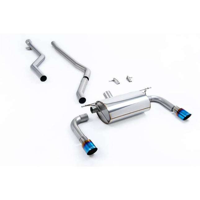 Milltek SSXBM1075 Cat-Back Exhaust with Burnt Titanium GT-90 Tips for BMW 320i F30 M Sport LCI (2015-2019)