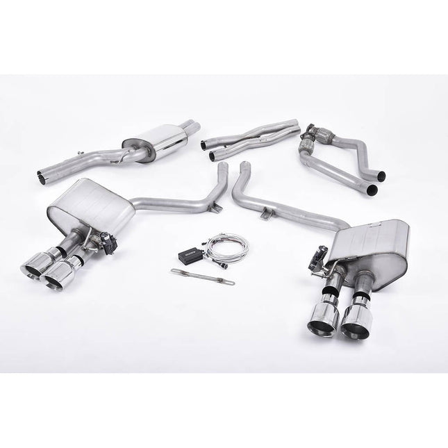 Milltek SSXAU407 Cat-Back Quad 100mm GT100 for Audi S4 3.0 Supercharged V6 (B8.5)