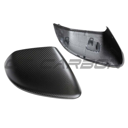 Carbon fibre mirror cover close up