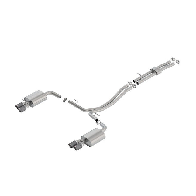 Borla 140765CF S-Type Cat-Back Exhaust with Carbon Fiber Tip for Ford Explorer Sport