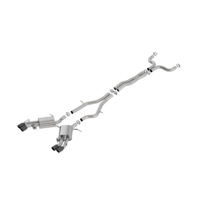 Borla 140754BC S-Type Cat-Back Exhaust for Cadillac CTS-V 6.2L (2016-2019) Black Chrome