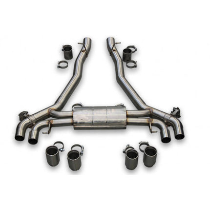 Tubi Style TSBMWM5C18.001.AV Cat-Back Exhaust for BMW M5 F90 with OE Electric Valve (No Tips)